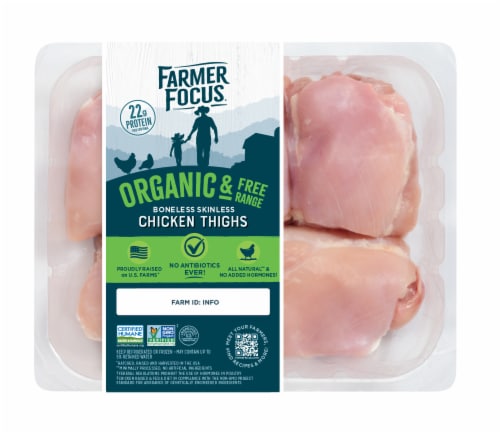 Farmer Focus Boneless Skinless Chicken Thighs 1 Each