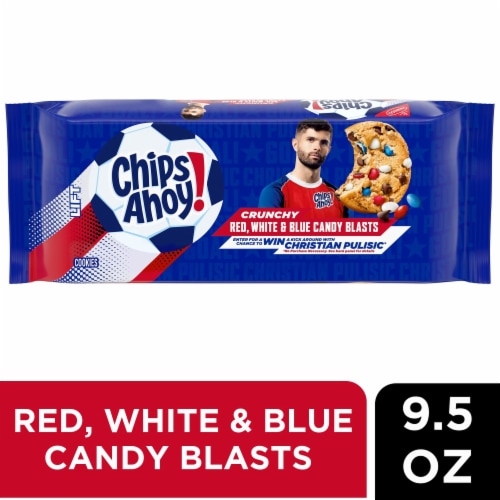 CHIPS AHOY! Crunchy Red White and Blue Candy Blasts Fudgy Chocolate Chip Cookies