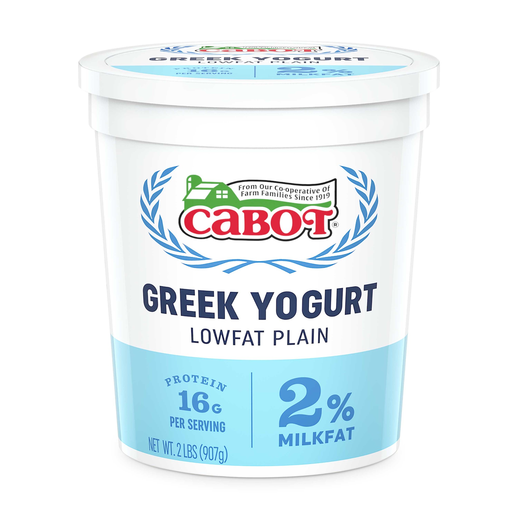 Cabot Low Fat Plain Greek Yogurt 2LB