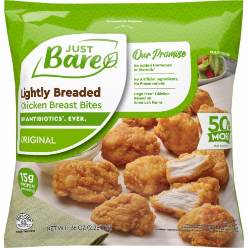 Just Bare Just Bare Fully Cooked Lightly Breaded Chicken Breast Bites Family Pack