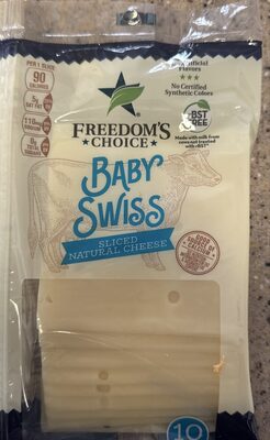 Freedom's Choice Baby Swiss Aged Sliced Cheese