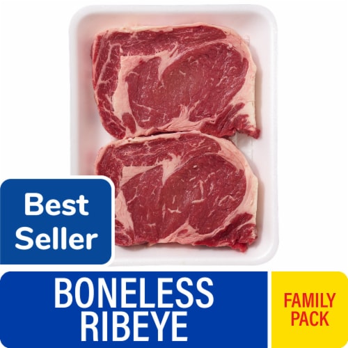 Choice Boneless Ribeye Beef Steak Family Pack