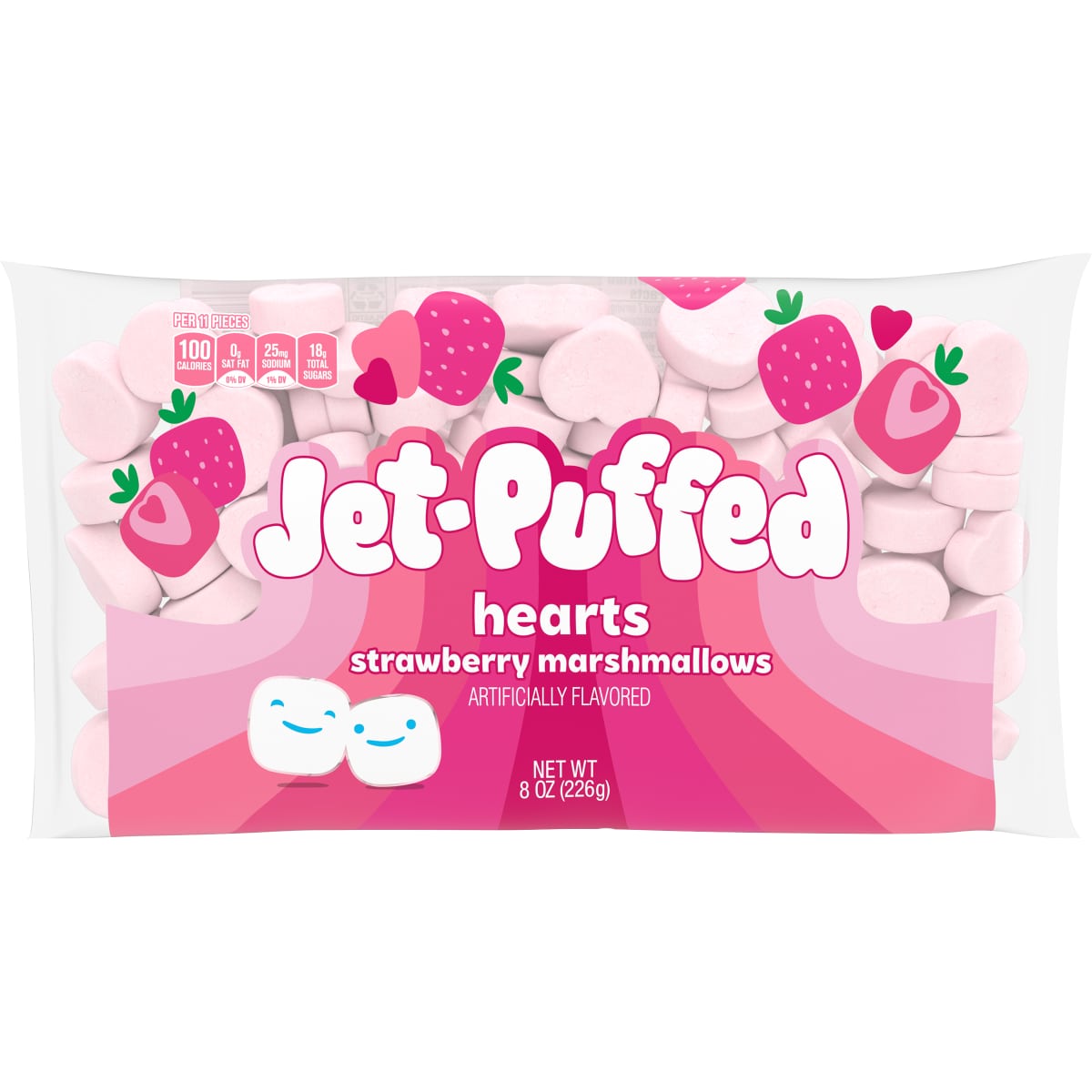 Strawberry Hearts Shaped Valentines Day Marshmallows
