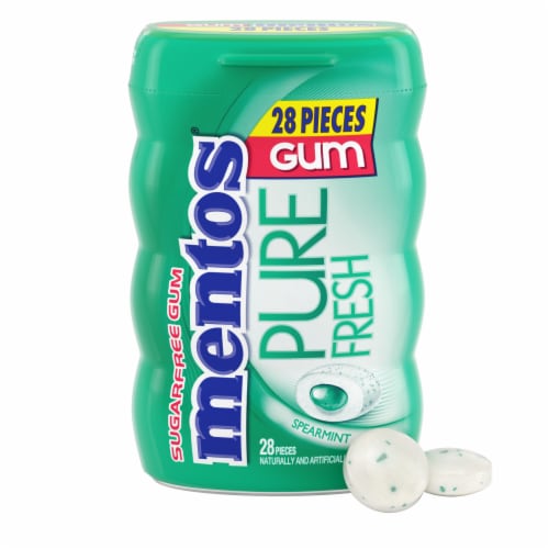 Mentos Sugar-Free Spearmint Flavor with Xylitol Gum 28 Count