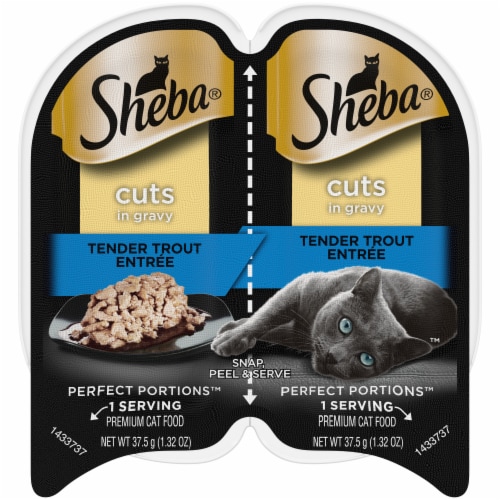 Sheba Perfect Portions Adult Wet Cat Food Cuts in Gravy Tender Trout Entree