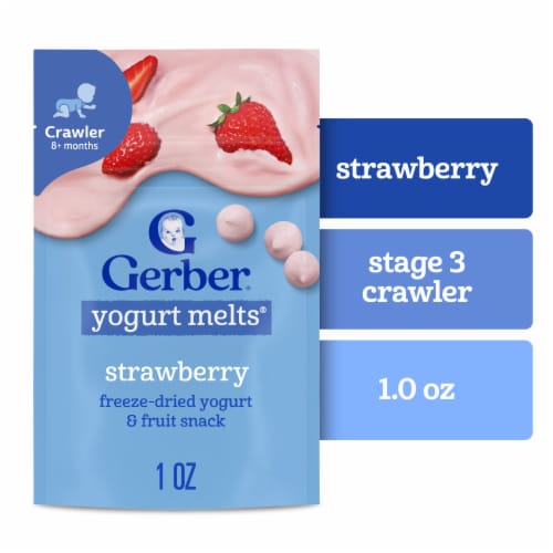 GERBER SNACK FOR BABY Yogurt Melts Strawberry Pouch
