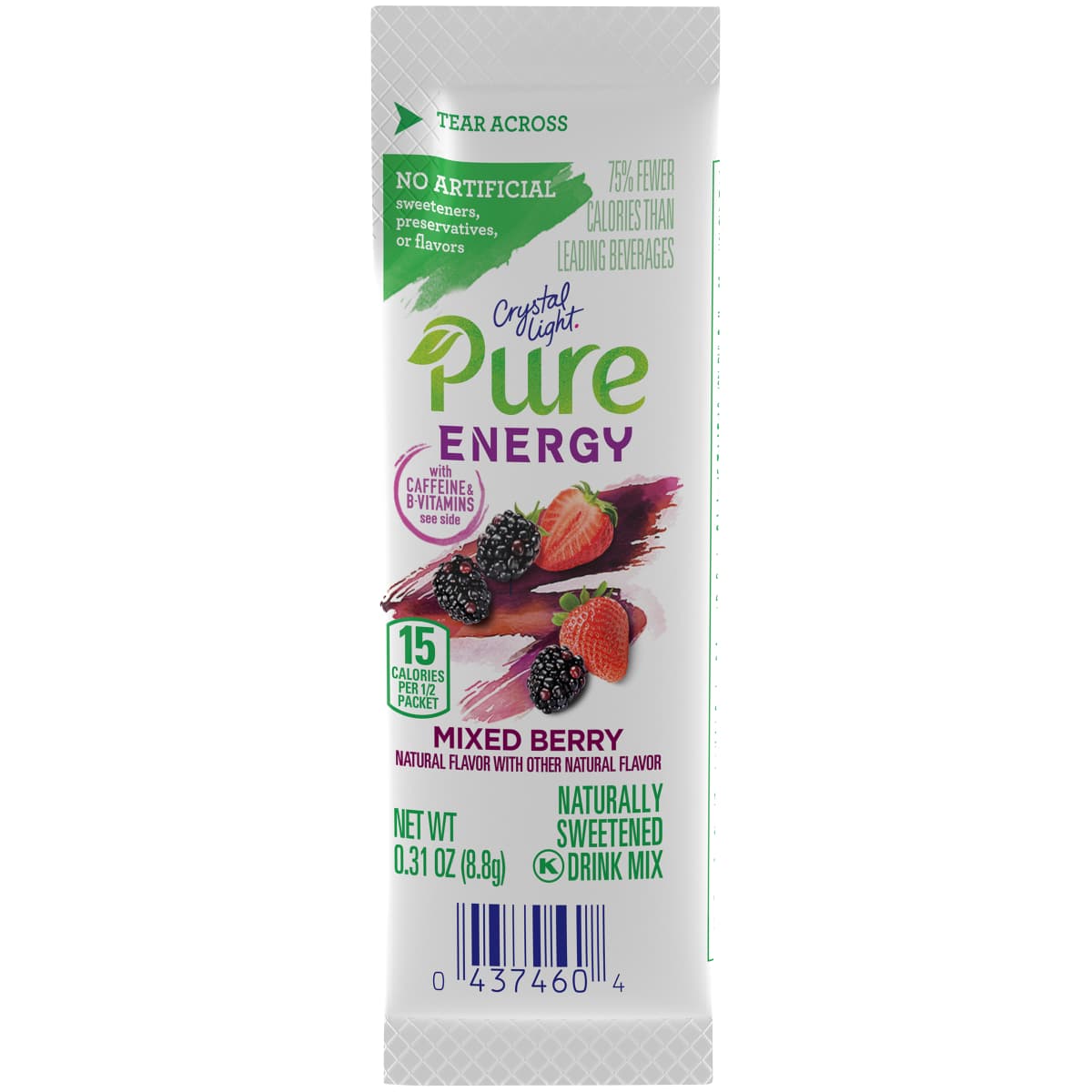 Pure Energy Mixed Berry Drink Mix with Caffeine and B Vitamins