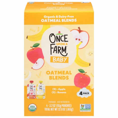 Once Upon a Farm™ Organic Baby Apple & Banana Oatmeal Baby Food Pouches
