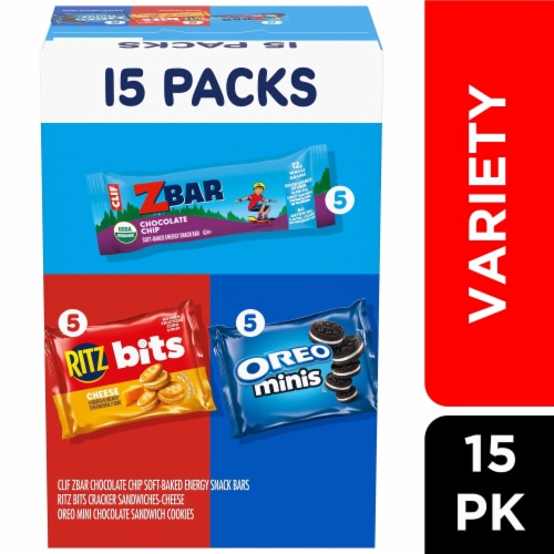 Zbar Chocolate Chip Snack Bars RITZ Bits Crackers & OREO Mini Cookies Variety Pack