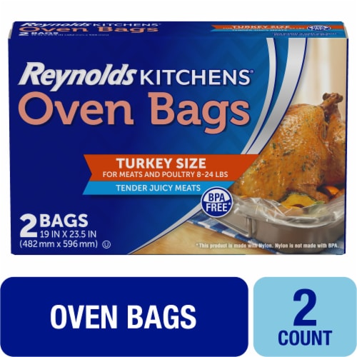 Reynolds Kitchens Oven Bags Bake Ware 23.5 INCH 19 INCH X 23.5 INCH Clear 1 PACK 2 Count