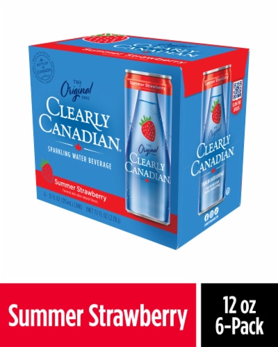Clearly Canadian Summer Strawberry Sparkling Water Cans