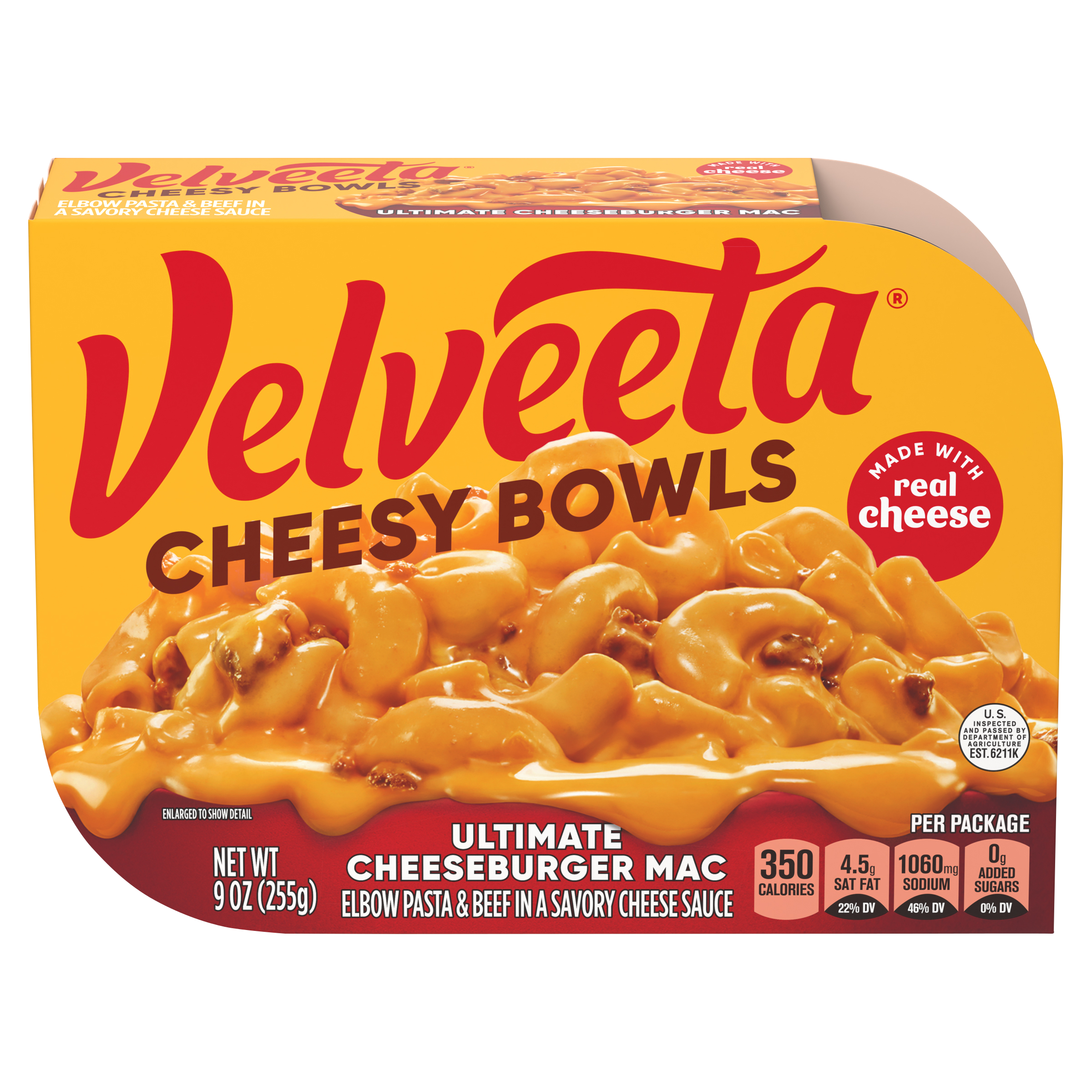 Cheesy Ultimate Cheeseburger Mac with Savory Cheese Sauce Microwavable Meal