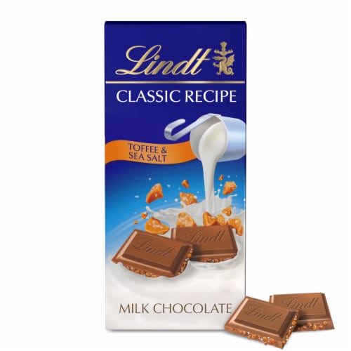 Lindt CLASSIC RECIPE Toffee and Sea Salt Milk Chocolate Candy Bar