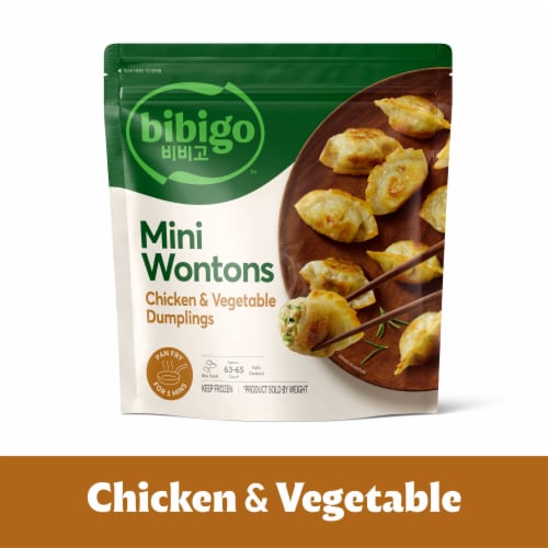 Bibigo Frozen Mini Wontons Chicken & Vegetable Dumplings