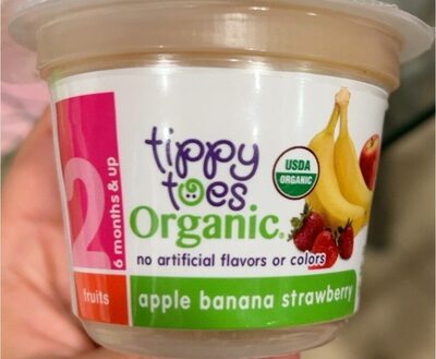 Tippy Toes Organic Apple Banana Strawberry Cup 4oz