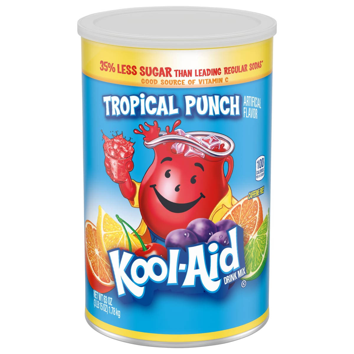 Sugar-Sweetened Tropical Punch Artificially Flavored Powdered Soft Drink Mix