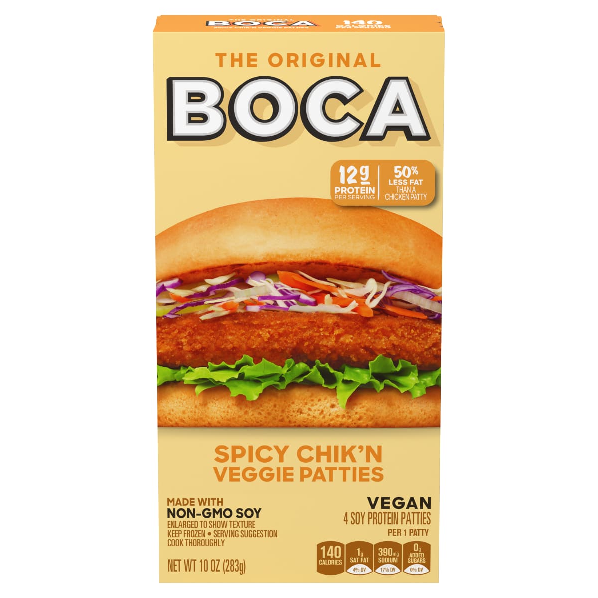 Spicy Vegan Chik'n Veggie Patties with Non-GMO Soy