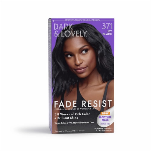 Dark and Lovely Fade Resist Permanent Hair Color 371 Jet Black