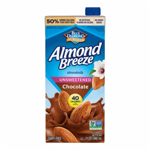 Almond Breeze Dairy Free Shelf Stable Unsweetened Chocolate Almond Milk Quart