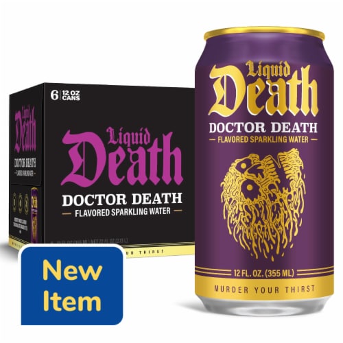 Liquid Death Doctor Death Soda Flavored Sparkling Water Cans