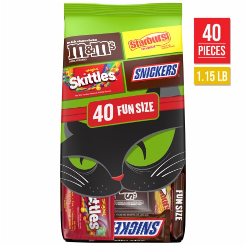 M&M'S Snickers Skittles & Starburst Fun Size Halloween Candy Variety Bulk Bag