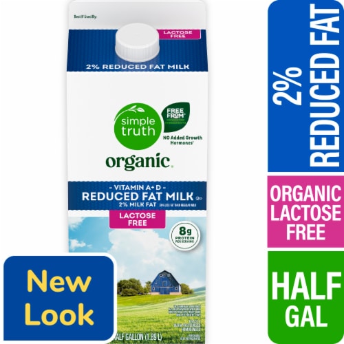 Simple Truth Organic® Lactose Free 2% Reduced Fat Milk Half Gallon