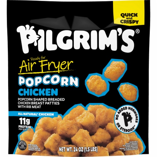 Fully Cooked Popcorn Chicken Popcorn Shaped Breaded Chicken Breastpatties With Rib Meat