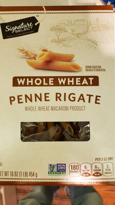 Signature Select Whole Wheat Penne Rigate 16 oz