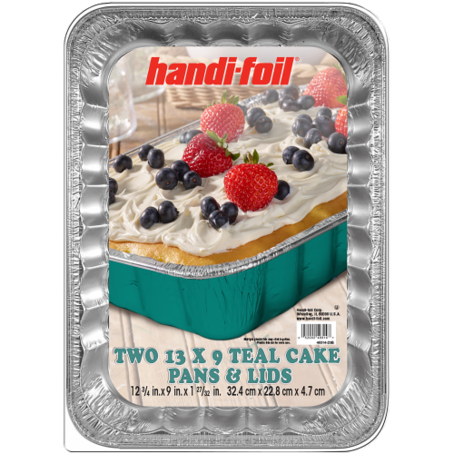 13 X 9 Teal Pan W/ Lids