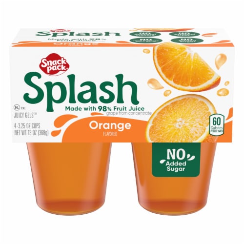 Snack Pack Splash Orange Flavored Juicy Gel Cups
