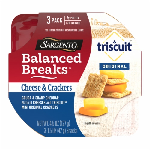 Sargento® Balanced Breaks® Gouda & Sharp Cheddar Cheese + Mini Triscuit® Crackers Snack Kits