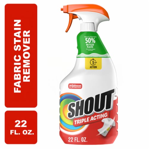 Shout Active Enzyme Laundry Stain Remover Spray, Triple-Acting Formula Clings, Penetrates, and Lifts