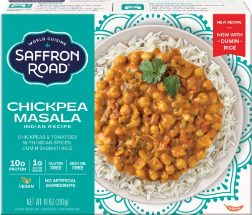 Saffron Road® Chickpea Masala with Cumin Basmati Rice Gluten-Free Vegan Indian Frozen Meal