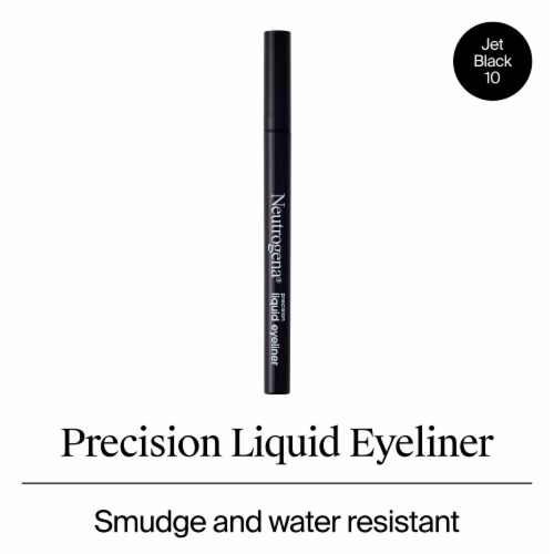 Neutrogena Precision Liquid Eyeliner with Honey & Coconut Hypoallergenic Water-Resistant Jet Black