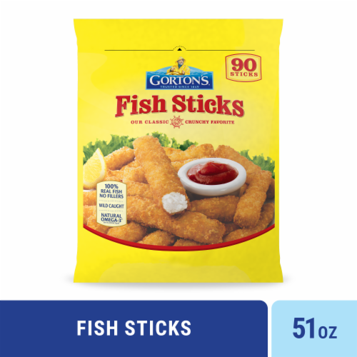 Gorton’s Crunchy Breaded Fish Sticks Cut from Real Fish, Crunchy Panko Breadcrumbs, Frozen