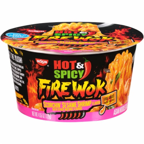 Nissin® Hot & Spicy Fire Wok Scorchin' Sesame Shrimp Flavor Stir Fry Asian Noodles in Sauce