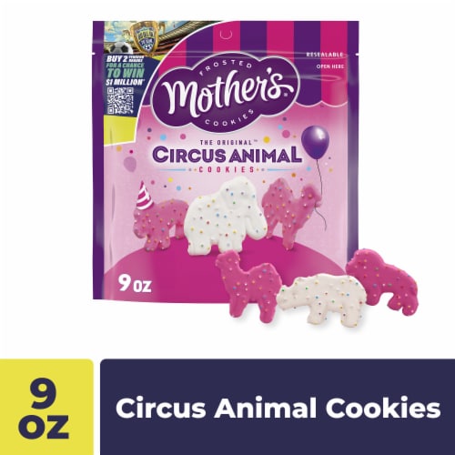 Mother's Original Circus Animal Frosted Animal Cookies With Rainbow Sprinkles Resealable Bag