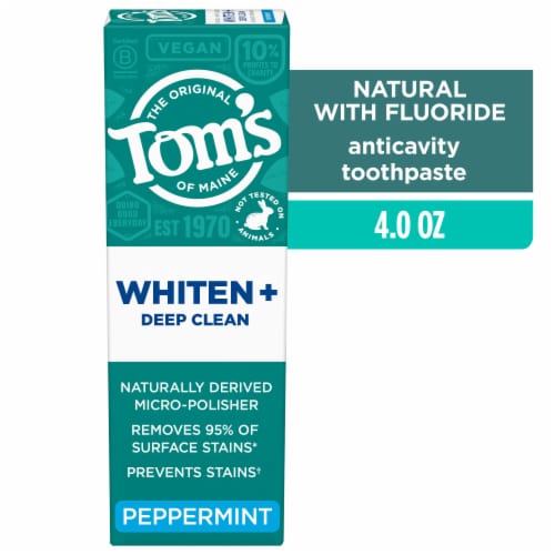 Tom’s of Maine Whiten Plus Deep Clean Whitening Toothpaste with Peppermint Flavor