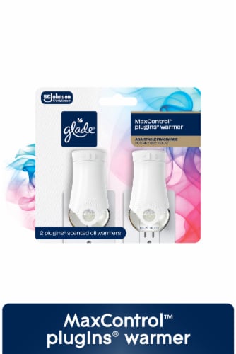 Glade PlugIns Scented Oil Warmer, Holds Essential Oil Infused Wall Plug In Refill, 2 ct