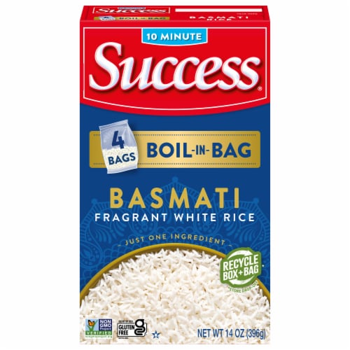 Success Boil-in-Bag Indian Basmati Rice, Gluten-Free, Non-GMO, 4 Bags