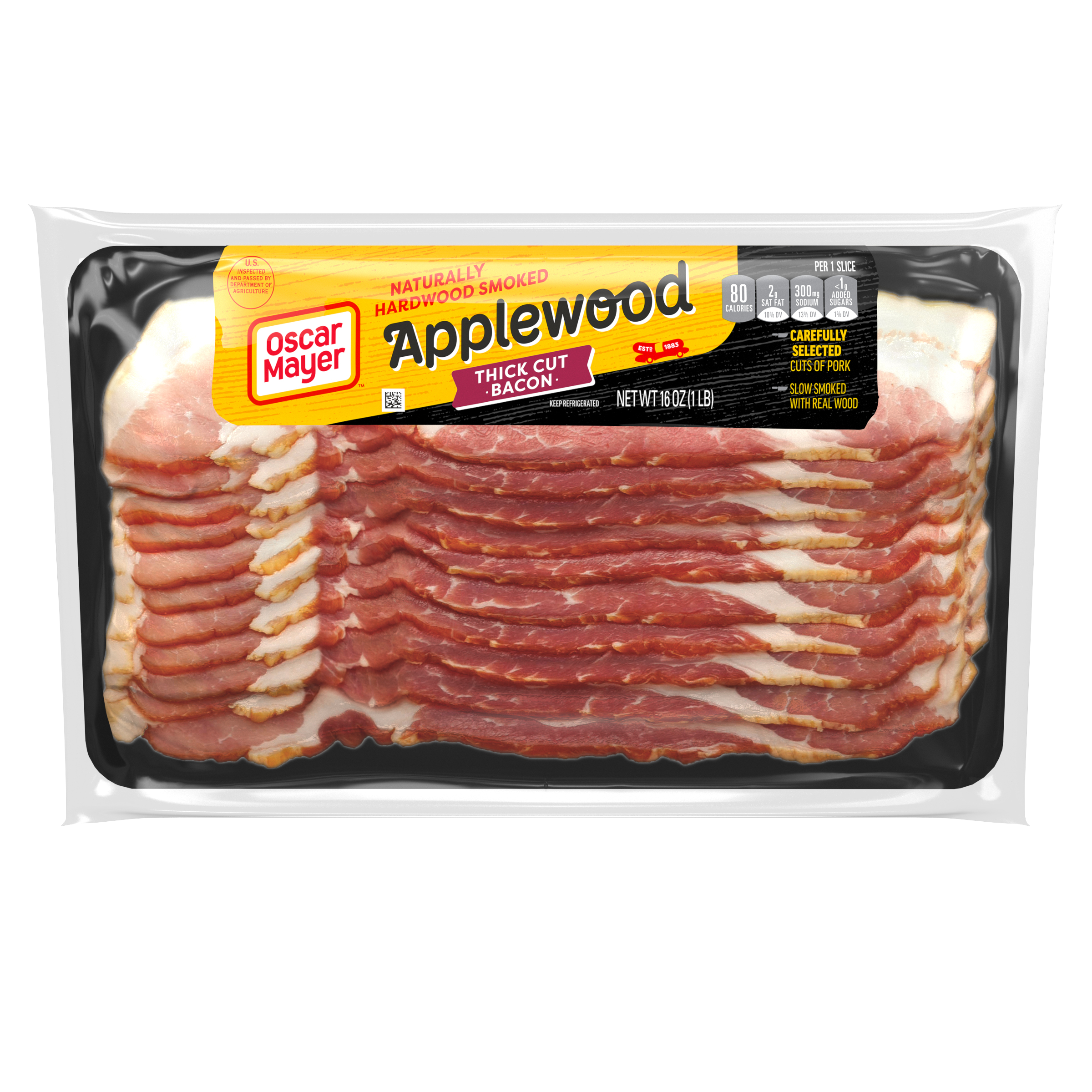 Naturally Hardwood Smoked Thick Cut Applewood Bacon