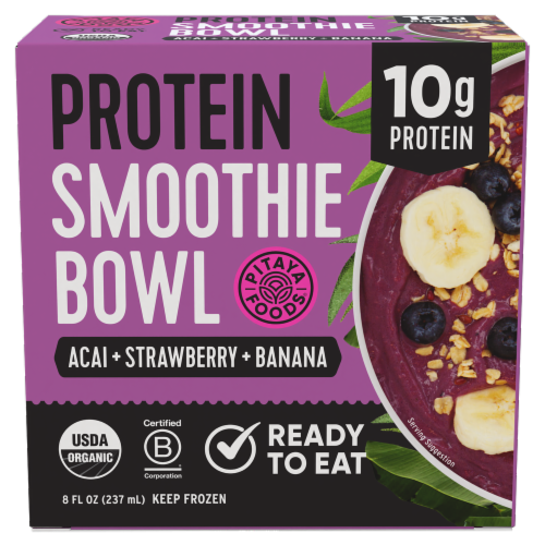 Pitaya Foods® Organic Protein Smoothie Bowl - Acai Strawberry Banana