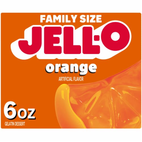 Jell-O Orange Gelatin Dessert Mix, Sweet Treat Dessert, Box