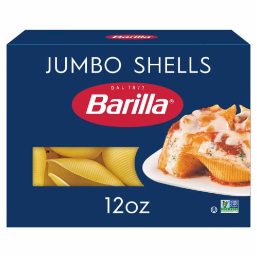 Barilla Jumbo Pasta Shells, Quality Non-GMO and Kosher Certified Pasta Shells