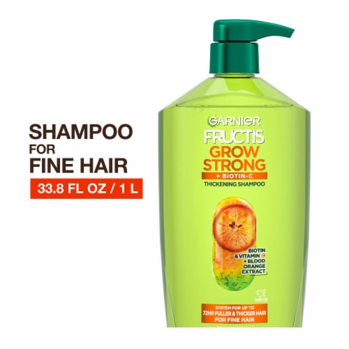 Garnier Fructis Grow Strong Thickening Shampoo for Fine Hair with Biotin & Vitamin C