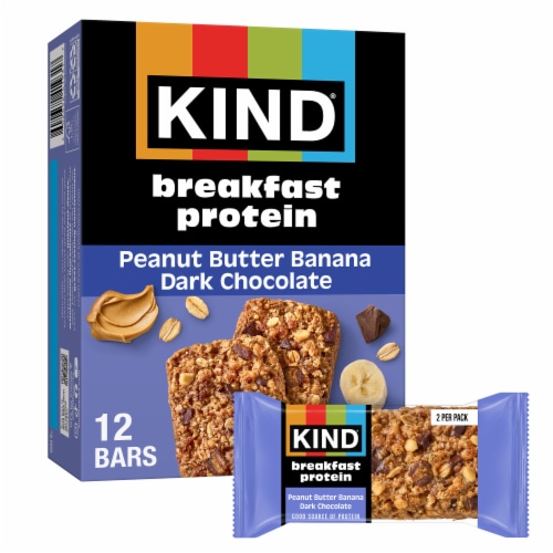 KIND Peanut Butter Banana Dark Chocolate Breakfast Protein Bars