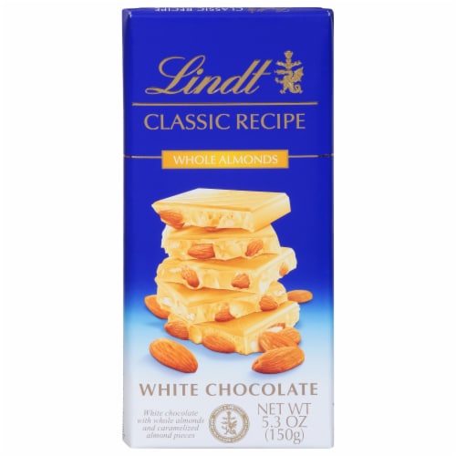 Lindt Ckassic Recipe Whole Almond White Chocolate Bar