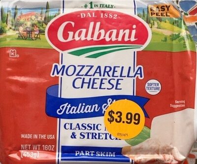 Galbani Mozzarell Cheese Part Skim 16oz