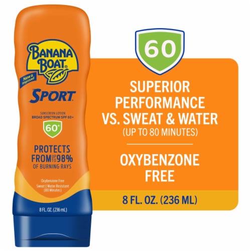 Banana Boat Sport Ultra Sunscreen Lotion SPF 60 Broad Spectrum Superior Endurance Vs Sweat + Water