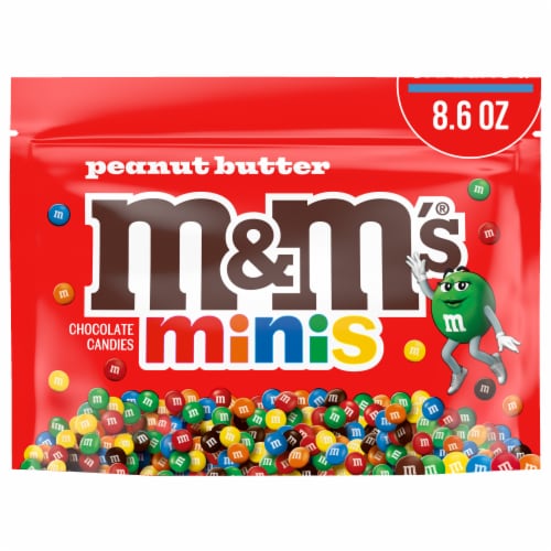 M&M'S MINIS Peanut Butter Milk Chocolate Snacks Candy Bulk Sharing Size Bag